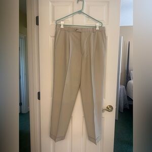Men's Dress Pants - Light Beige Pleated